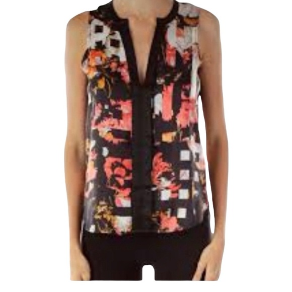 Kenneth Cole Floral High Low Blouse - Picture 1 of 5